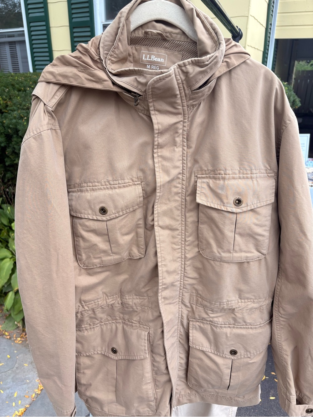 L.L. Bean Men’s Hooded Field Jacket in Light Tan